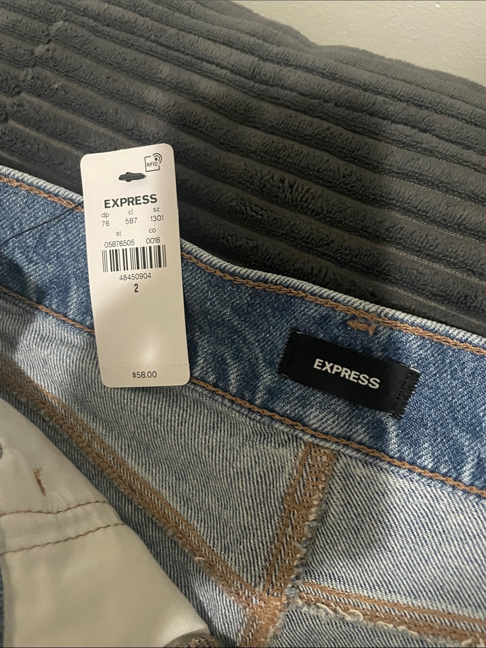 Express Light Blue Denim Cutoff Shorts